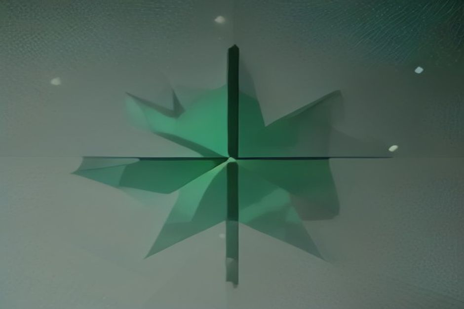 A dark leaderboard grid of twelve repository cards, each a small star-glyph and a bar whose length is its rank, the tallest bars dimmed to show the leader is fading; green identity, one row highlighted; no text or logos