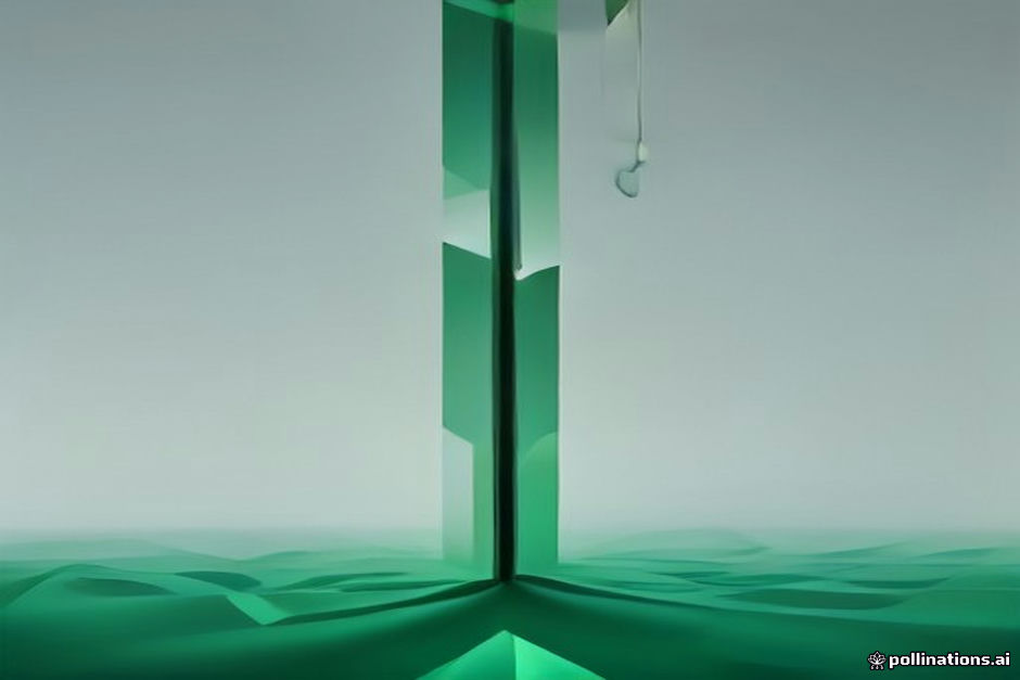 A dark field with a single large price tag reading '$0.50' and, stacked beneath it in IBM Plex Mono, four thin descending green bars labeled only with small glyphs — a looping arrow, a document, a warning triangle, a flask — each shaving a slice off the tag; what remains at the bottom is a short bar marked 'margin'; clean, financial, no logos